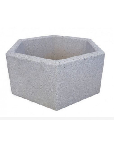 Jardinière Byblos hexa 1000 x 865 gris