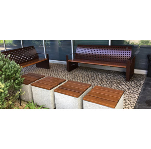 banc Alea bois et acier benito 2