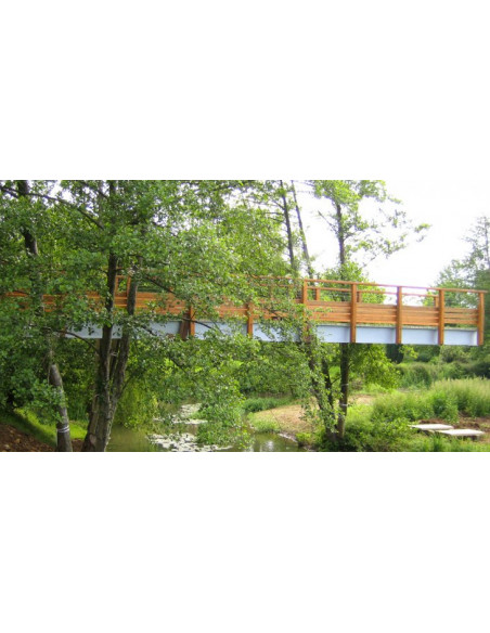 Passerelle bois droite 3 m