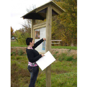 Panneau aff bois 1x1m toit... 2