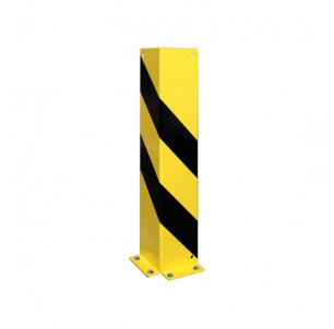Butée de parking en caoutchouc noir et jaune - Matérialise les extrémités  des places de parking