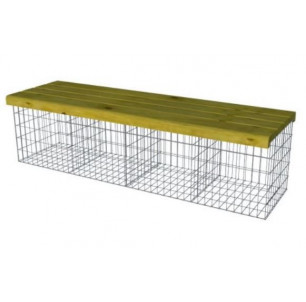 cage gabion amenagement assise banc id gabion bois pin