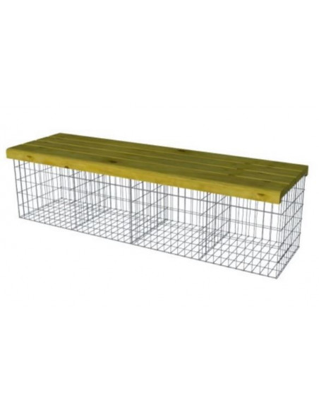 cage gabion amenagement assise banc id gabion bois pin