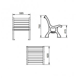CHAISE FAUTEUIL RODA bois et fonte benito 2