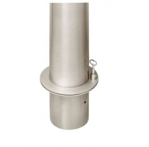 Potelet inox ø 139.7 hs 1000 amovible 2