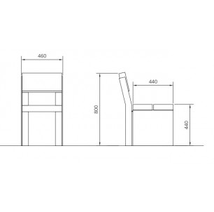 chaise gavarres bois et acier corten benito 2