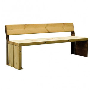 banc gavarres bois et acier corten benito