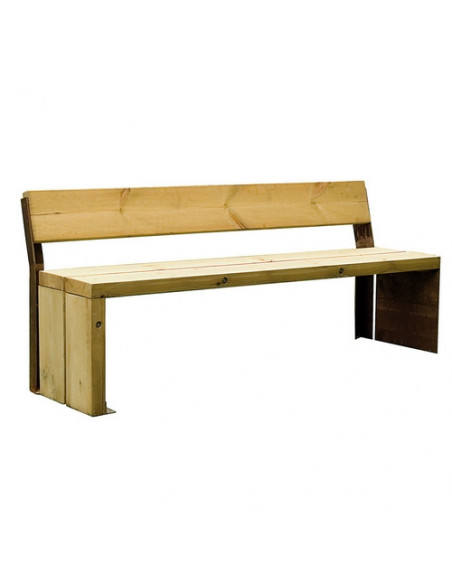 banc gavarres bois et acier corten benito