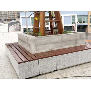 banquette chaise kube beton et bois benito 2