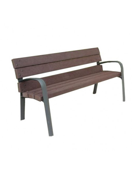 banc plazza plastique 100 % recyclé et recycable fabrication française garantie 20 ans espace urbain