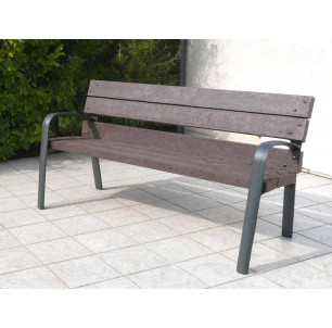 banc plazza plastique 100 % recyclé et recycable fabrication française garantie 20 ans espace urbain 2