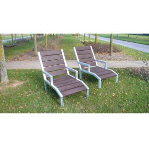 chaise longue transat plastique recycle fabrication francaise espace urbain 100 % recyclable ecologique 2