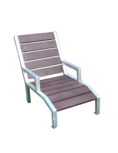 chaise longue transat plastique recycle fabrication francaise espace urbain 100 % recyclable ecologique