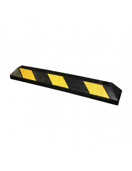 butee roue parking stationnement caoutchouc jaune et noir securite batiment delimitation place voiture procity spl