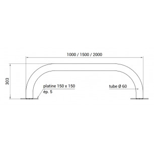 arceau bordure sur platine industrie acier jaune et noir protection batiment machine mur spl procity fabrication francaise 2