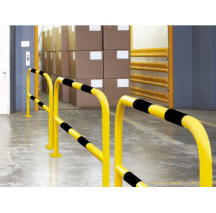 arceau renforce sur platine industrie acier jaune et noir protection batiment machine mur spl procity fabrication francaise 2