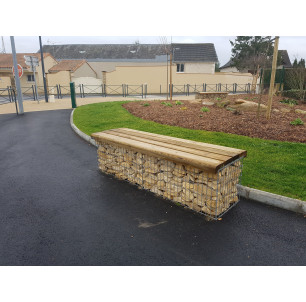 cage gabion amenagement assise banc id gabion bois pin 2