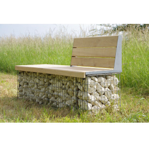cage gabion amenagement assise banc id gabion bois meleze banc dossier 2