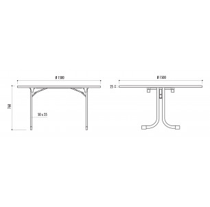 Table Vendée Ronde 1800 2