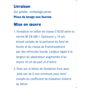 Séparateurs de voies Béton 300 2