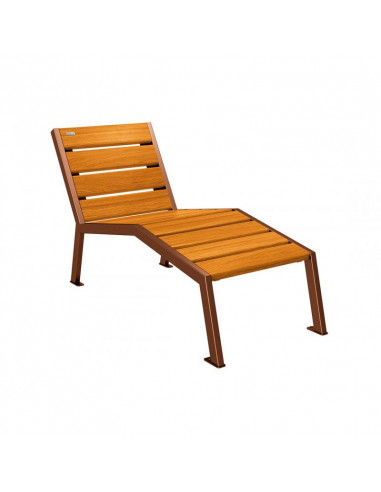 Chaise longue Silaos bois acier