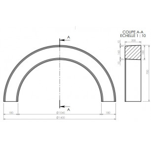 Entourage d`arbres béton rond 2