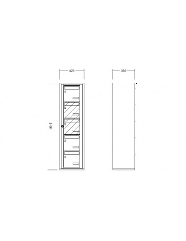 Boîte aux lettres 5 volumes encastrées