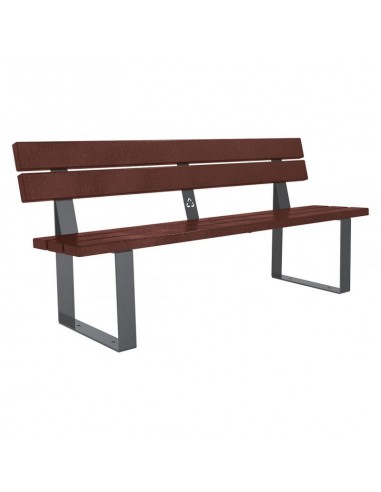 Banc Riga acier et plastique recyclé