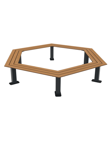 Banquette Madrid HPL lames