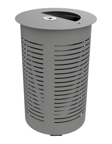 Corbeille Citady acier 80L avec cendrier