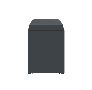 Corbeille de tri 3 flux 3x240L Trirok - Anthracite 2