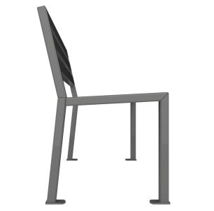 Banc Berlin métal tubulaire Gris 2