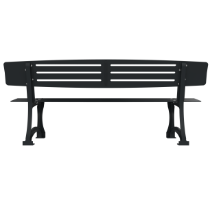 Banc Prague métal ajouté Gris 2