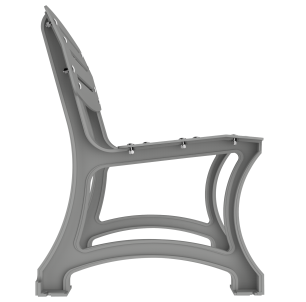 Chaise Prague métal ajouré Gris 2