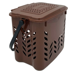 Bio seau 7L ajouré marron