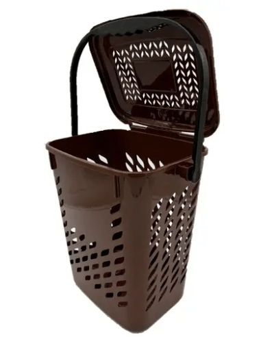 Bio seau 10L ajouré marron
