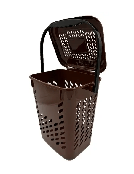 Bio seau 10L ajouré marron