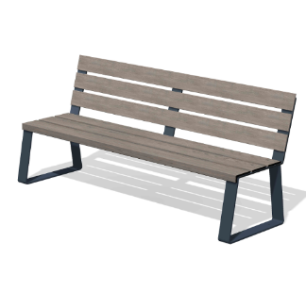 Banc La Havanne sans accoudoir