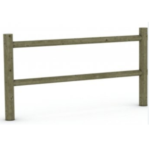 Clôture Normandie 1 lisse (2 ml) ø 120  Ht 1500 mm 2