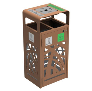Corbeille CYBEL 2x 60L Corten