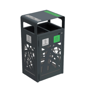Corbeille CYBEL 2x60L gris anthracite