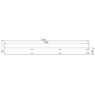 Volige acier galvanisé ép 3 mm - HT 200 mm Lg 1900 mm