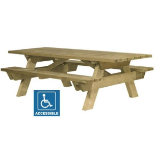 Table pique nique Berlin PMR à poser