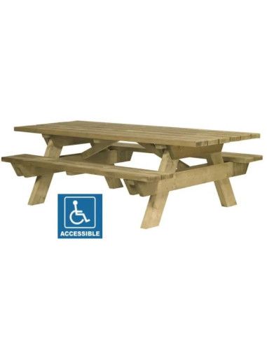 Table pique nique Berlin PMR à poser