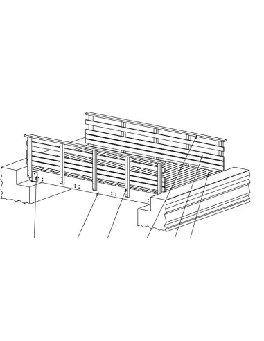 Passerelle bois droite 5000 x 3000 mm Passerelle bois droite 5000 x 3000 mm
