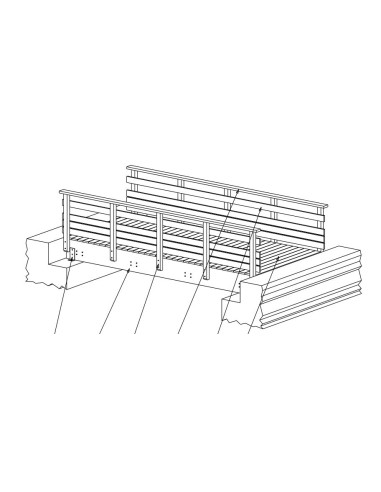 Passerelle bois droite 5000 x 2300 mm Passerelle bois droite 5000 x 2300 mm