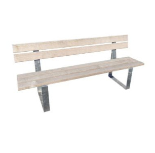 Banc Riga galva et bois brut