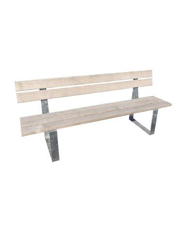 Banc Riga galva et bois brut