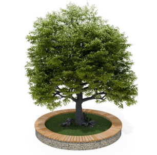 Banc gabion entourage d'arbre ø 5200 mm - PIN CLIV