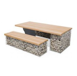 Table pique-nique gabion Magnum - PIN CLIV